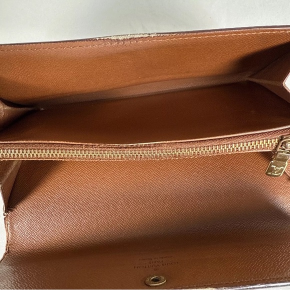 Louis Vuitton Sarah Brown Monogram Long Wallet Authentic Brown with dust pouch - Picture 15 of 16